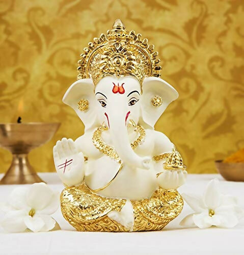 Gold Art India Ceramic Ganesh Idol