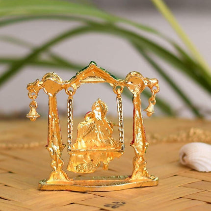 Collectible India Radha Krishna Idol on Jhula