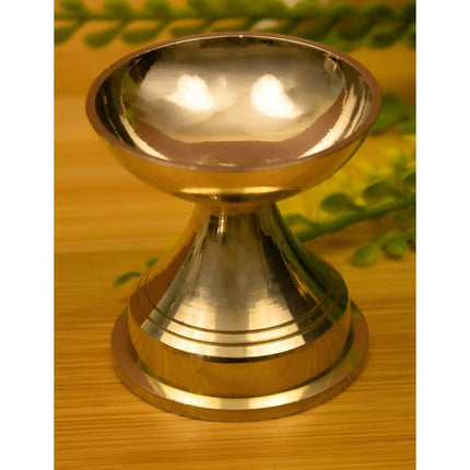 Spillbox Gold-Toned Brass Niranjan Deep Pooja Essential