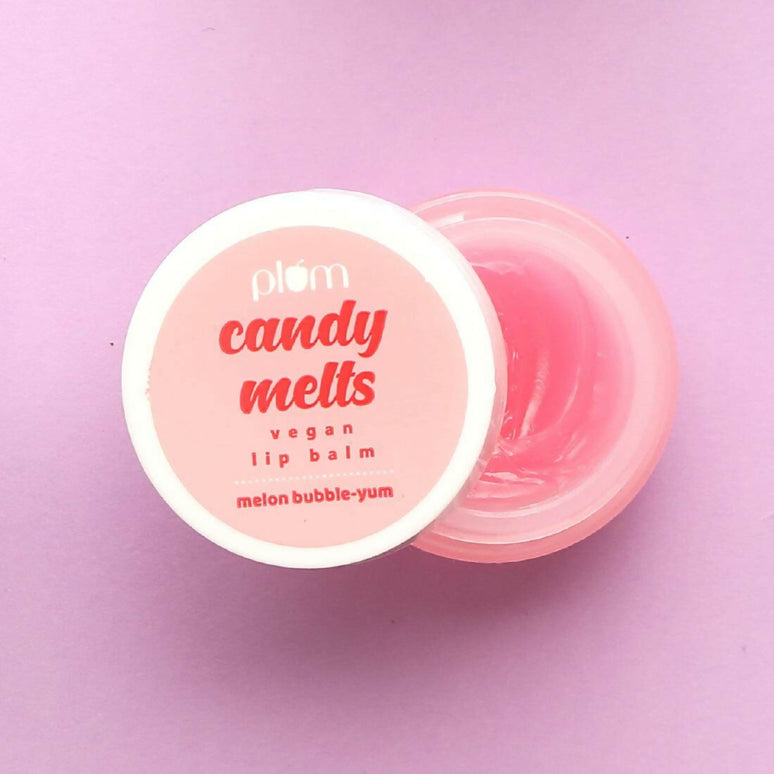 Plum Candy Melts Vegan Lip Balm Red Velvet Love For Dry & Chapped Lips, Natural SPF with Vitamin A
