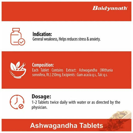 Baidyanath Kolkata Ashwagandha Tablets