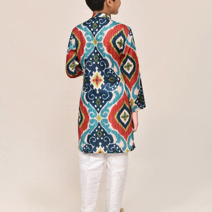 Joban Fashion Pure Cotton Multicolor Kurta With Straight Fit Pant