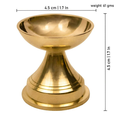Spillbox Gold-Toned Brass Niranjan Deep Pooja Essential