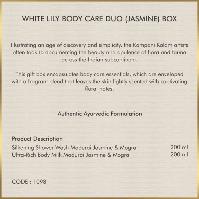 Forest Essentials White Lily Body Care Duo (Jasmine) Box