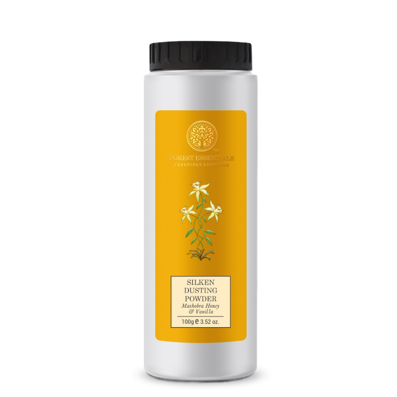 Forest Essentials Silken Dusting Powder Mashobra Honey & Vanilla