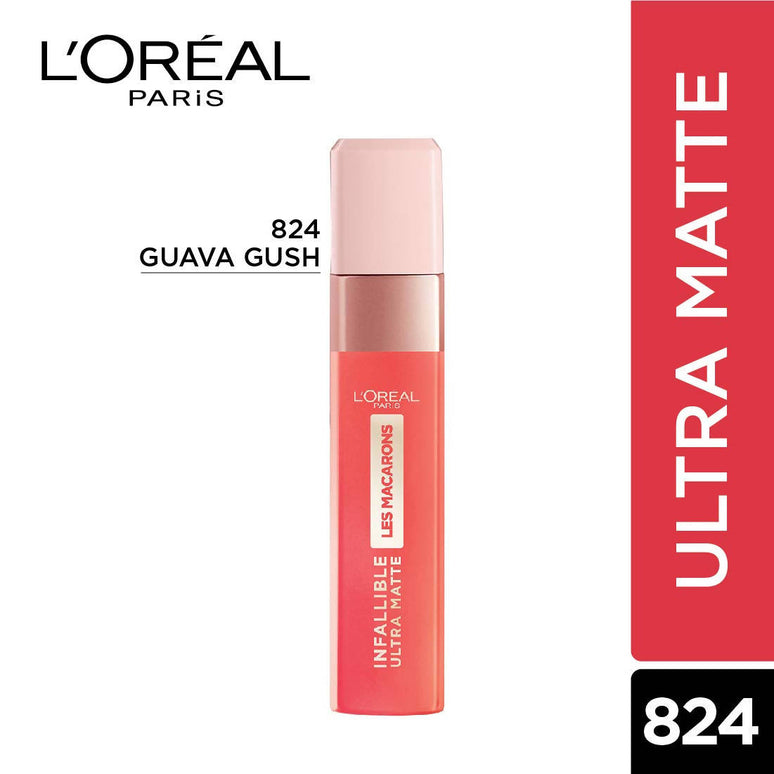L'Oréal Paris Infallible Ultra Matte Liquid Lipstick Les Macarons - 824 Guava Gush