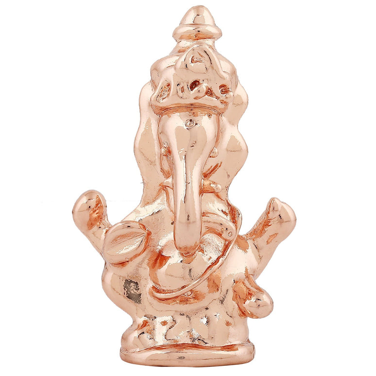 Estele Pink/Rose Gold-Polished Spiritual Lord Ganesha Idol for Gifts & HouseWarming/Home/Office Decors