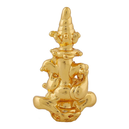 Estele Gold-Polished Spiritual Lord Divine Ganesha Idol for Gifts & HouseWarming/Home/Office Decors