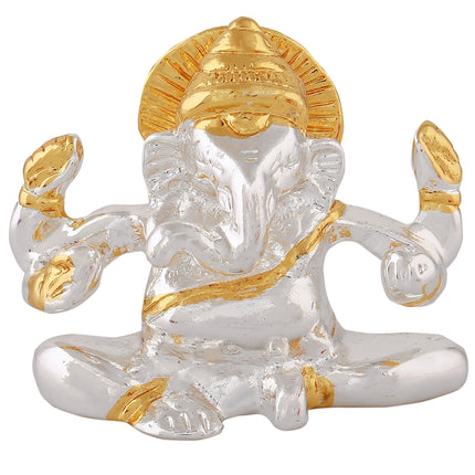 Estele Gold-Polished Spiritual Lord Bal Ganesha Idol for Gifts & HouseWarming/Home/Office Decors