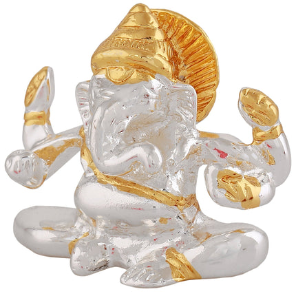 Estele Gold-Polished Spiritual Lord Bal Ganesha Idol for Gifts & HouseWarming/Home/Office Decors