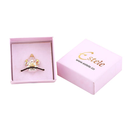 Estele Gold-Polished Spiritual Lord Bal Ganesha Idol for Gifts & HouseWarming/Home/Office Decors