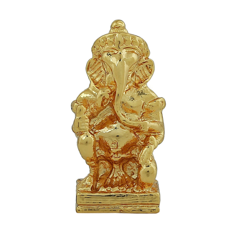 Estele Gold-Polished Spiritual Lord Ganesha Idol for Gifts & HouseWarming/Home/Office Decors