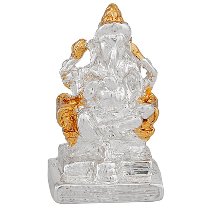 Estele Gold-Polished God of beginnings Lord Ganesha Idol for Gifts & HouseWarming/Home/Office Decors