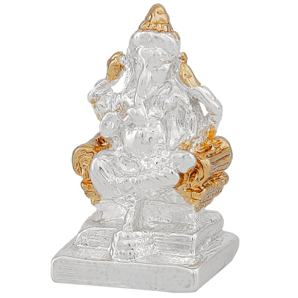 Estele Gold-Polished God of beginnings Lord Ganesha Idol for Gifts & HouseWarming/Home/Office Decors