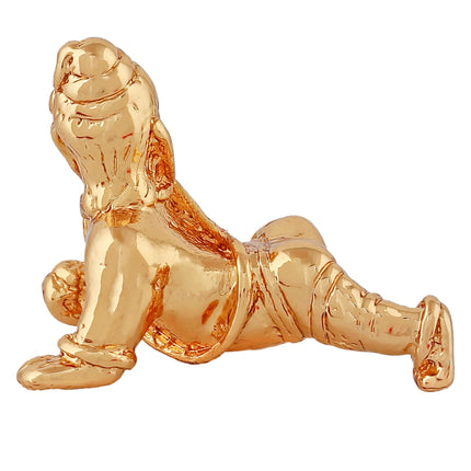 Estele Gold-Polished Spiritual Lord Bal Ganesha Idol for Gifts & HouseWarming/Home/Office Decors