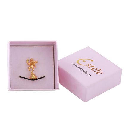 Estele Gold-Polished God of beginnings Lord Ganesha Idol with stand on one leg for Home/Office Decors