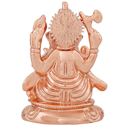 Estele Pink/Rose Gold-Polished Spiritual Ganesha Idol for Poja/Car decor