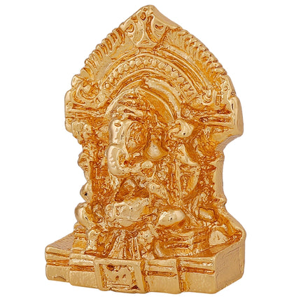 Estele Gold-Polished God of beginnings Lord Ganesha Idol for Gifts & HouseWarming/Home/Office Decors
