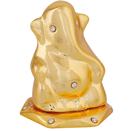 Estele Gold-Polished God of beginnings Lord Ganesha Idol for Home/Office Decors