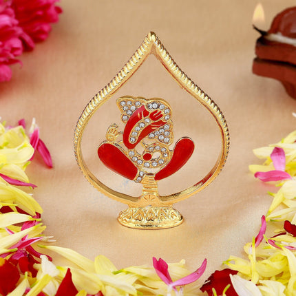 Estele Gold-Polished Spiritual Lord Ganesha Idol for Gifts & HouseWarming/Home/Office Decors