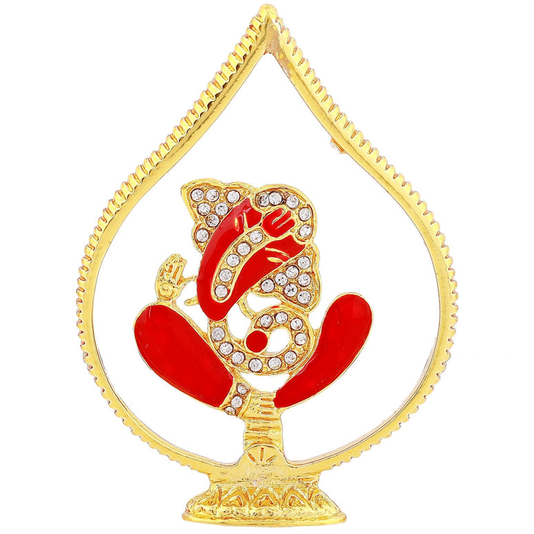 Estele Gold-Polished Spiritual Lord Ganesha Idol for Gifts & HouseWarming/Home/Office Decors