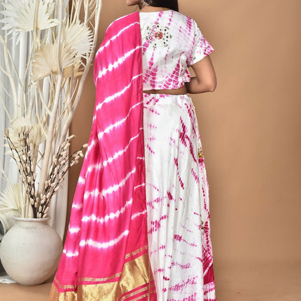 Morchari Women Tai Dai And Hand Embroidery Lehenga-Rani