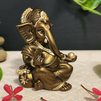 Gold Art India Gaddi Ganesh Idol