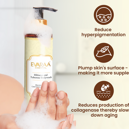 Evaraa Essential Hibiscus And Tuberose Body Wash