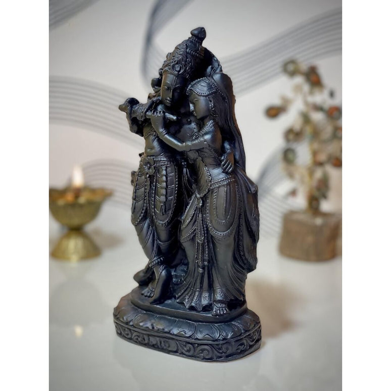 HR Enterprises Black Radha Krishna Idol