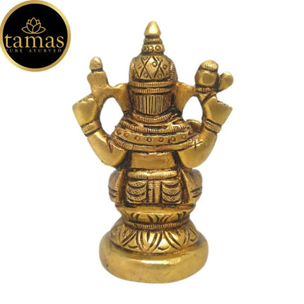 Tamas Brass Handmade Vinayakmoorti Ganesha Statue (Golden)