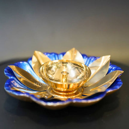 Brass Sunflower Designed Diya