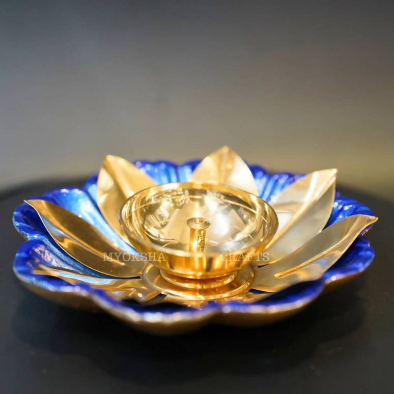 Brass Sunflower Designed Diya