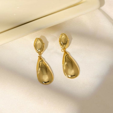 Golden Drop Earrings - Ruby Raang
