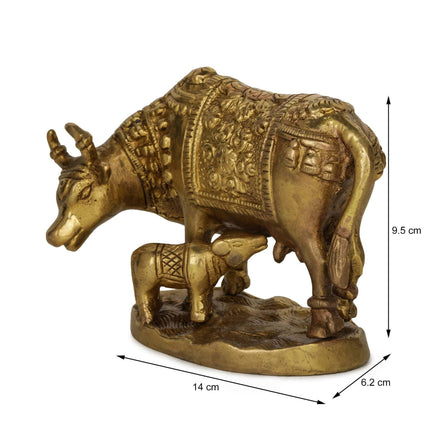 Devlok Lord Krishna's Kamdhenu Cow with Calf Idol