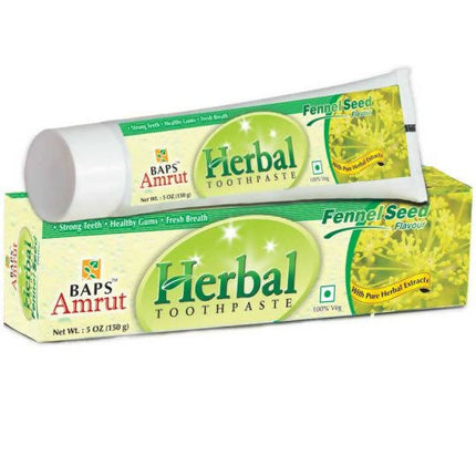 Baps Amrut Herbal Toothpaste Fennel seed Flavour