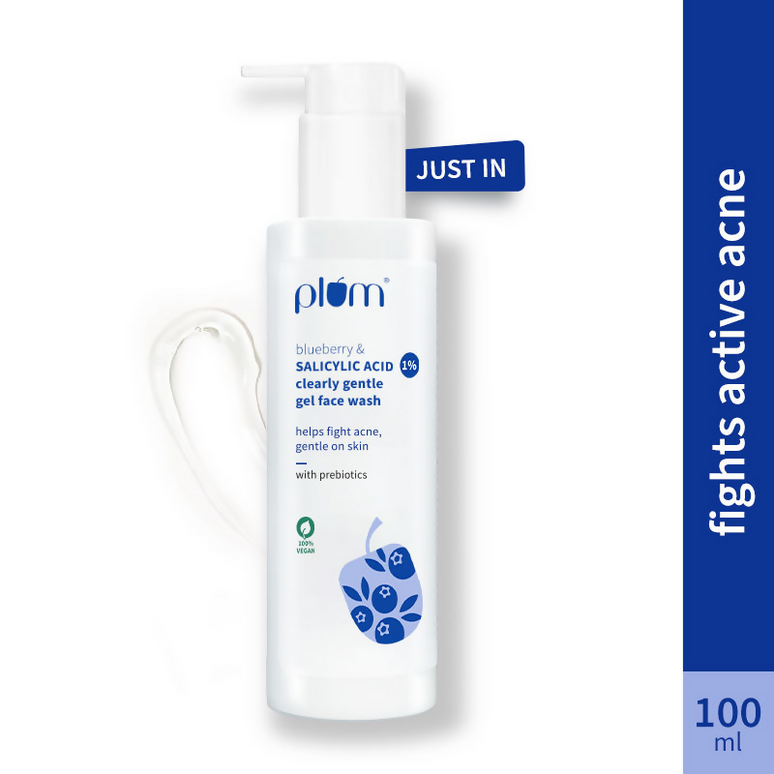Plum Blueberry & Salicylic Acid 1% Clearly Gentle Gel Face Wash