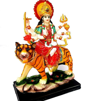 Marble Finish Goddess Maa Durga Devi Idol