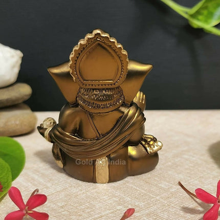 Gold Art India Gaddi Ganesh Idol For Car Dashboard