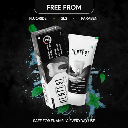 Dente91 Anti-Stain Charcoal Toothpaste