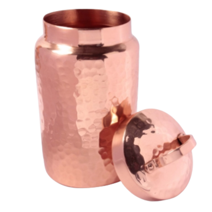 Isha Life Hammered Copper Container with Lid