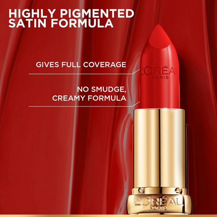 L'Oreal Paris Color Riche Satin Lipstick - 297 Red Passion