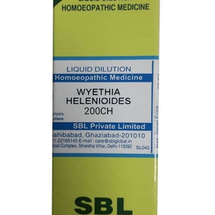 SBL Homeopathy Wyethia Helenioides Dilution