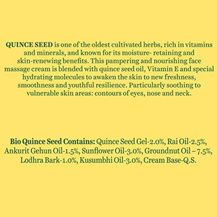 Biotique Advanced Ayurveda Quince Seed Anti-Ageing Face Massage Cream
