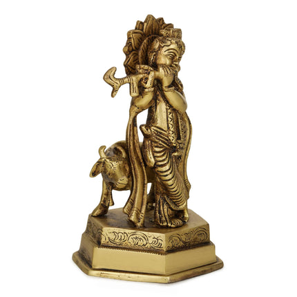 Devlok Lord Krishna with Cow Idol