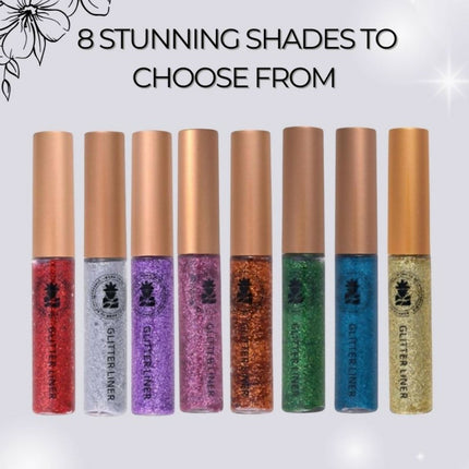 BOBI Glitter Eyeliner Silver Diamond Sparkle Finish