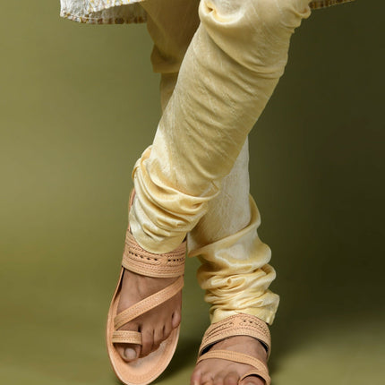 Stepsoft Men Natural Leather Kolhapuri Chappals – Ethnic Footwear For Festive Wear