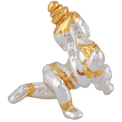 Estele Gold-Polished Divine Bal Lord Krishna Idol for Home/Car Decor