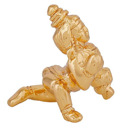 Estele Gold-Polished Divine Lord Krishna Idol for Home/Car Decor