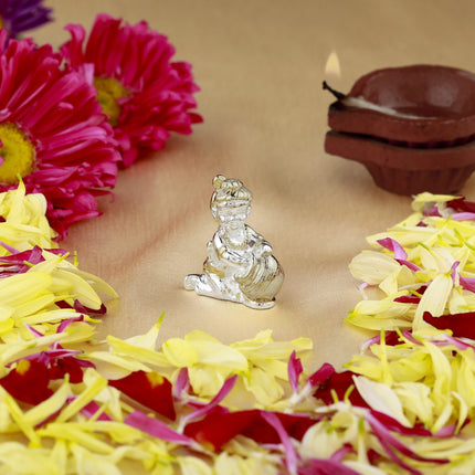 Estele Gold-Polished Makhan Chor Bal Sri Krishna Idol for Home/Car decor