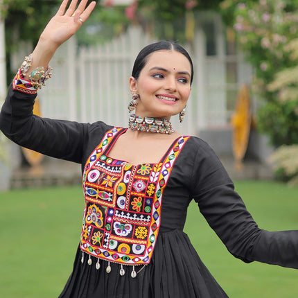 Lorenvalley Fashion Multicolor Rayon with Attractive Gota-Patti Lace Lehenga Choli